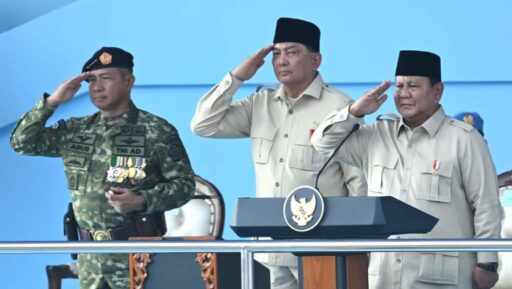Presiden Prabowo Pimpin Upacara Peringatan HUT ke-80 TNI di Monas